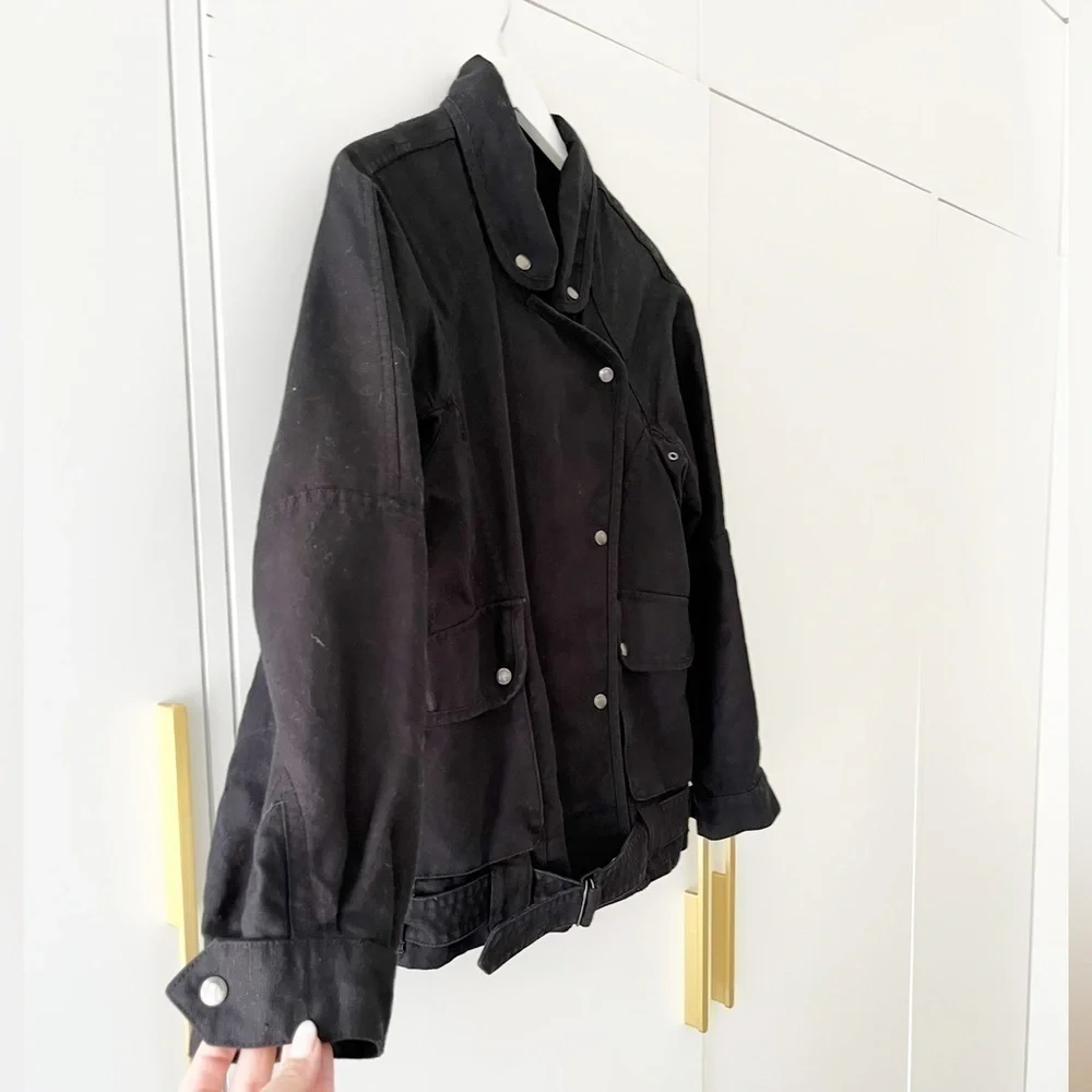 Wilfred Free Raydar Linen/Cotton Moto Jacket - Picture 8 of 11